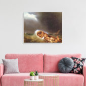 Boats van Dieppe die terugkeren van Gevist Canvas Afdruk (Insitu (Woonkamer))