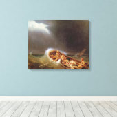 Boats van Dieppe die terugkeren van Gevist Canvas Afdruk (Insitu (Houten vloer))