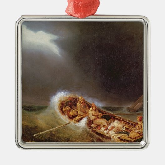 Boats van Dieppe die terugkeren van Gevist Metalen Ornament (Voorkant)