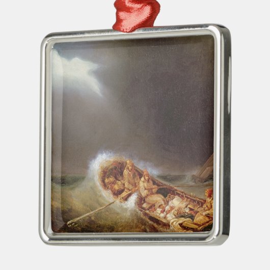 Boats van Dieppe die terugkeren van Gevist Metalen Ornament (Links)