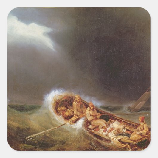 Boats van Dieppe die terugkeren van Gevist Vierkante Sticker (Voorkant)