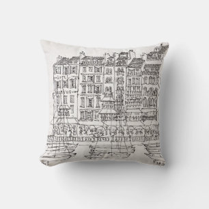 Boats Vieux-Port   Marseille, Frankrijk Kussen