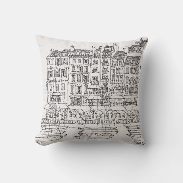 Boats Vieux-Port | Marseille, Frankrijk Kussen (Voorkant)