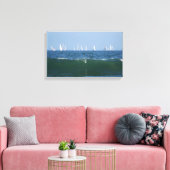 Boats & Waves_Stretched Canvas Afdrukken (Insitu (Woonkamer))