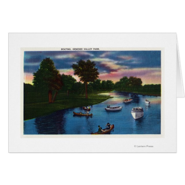 Boatscene in het Valley Park Genesee (Voorkant Horizontaal)