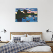 Boatscene in het Valley Park Genesee Canvas Afdruk (Insitu (Slaapkamer))