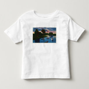 Boatscene in het Valley Park Genesee Kinder Shirts