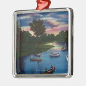 Boatscene in het Valley Park Genesee Metalen Ornament (Links)