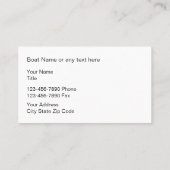 Boatthema-Visitekaartjes Visitekaartje (Achterkant)