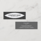 Boatvorm - Willekeurige spots - Zwart en grijs Mini Visitekaartje (Voorkant / Achterkant)