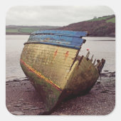 Boatwrak Vierkante Sticker (Voorkant)