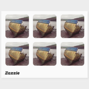 Boatwrak Vierkante Sticker