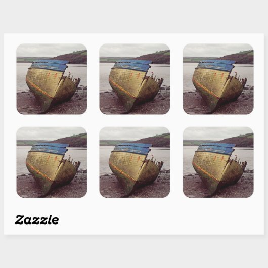 Boatwrak Vierkante Sticker (Vel)