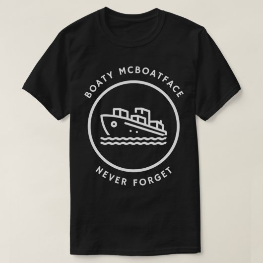 Boaty McBoatface vergeet nooit T-shirt (Design voorkant)