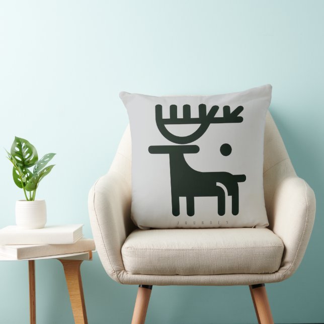 BOAZ Minimalistische Noordse Rendiergrijs Kussen (Stoel)