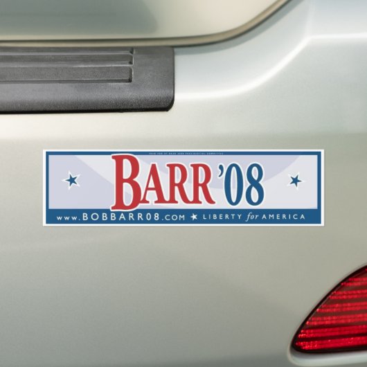 Bob Barr 08 Bumpersticker (Op auto)