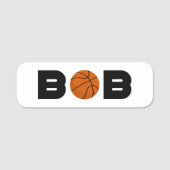 Bob Basketball Naamplaatje (Voorkant)