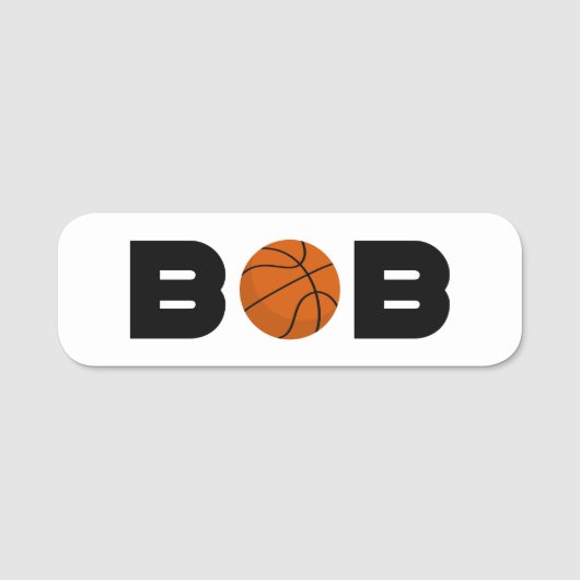 Bob Basketball Naamplaatje (Voorkant)