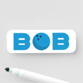 Bob bowling naamplaatje (In situ)