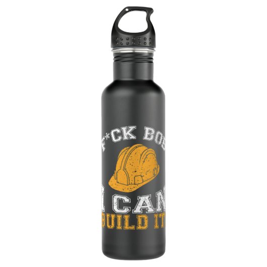 Bob Builder is een grappige bouwvakker Waterfles (Voorkant)