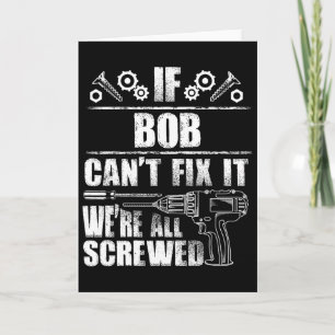 Bob Cadeau Naam Repareer Het Funny Verjaardag Pers Kaart
