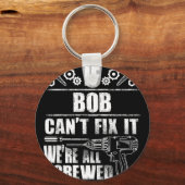 Bob Cadeau Naam Repareer Het Funny Verjaardag Pers Sleutelhanger (Voorkant)