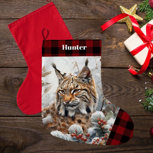 Bob Cat Wildlife Kerstkous Grote Kerstsok