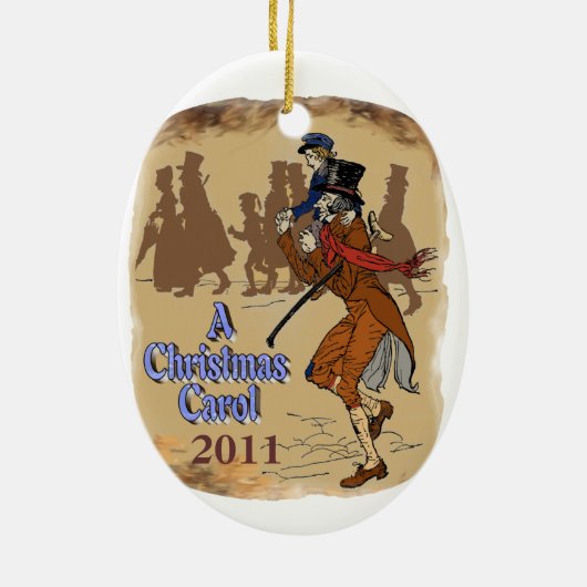 Bob Crachit en Tiny Tim Keramisch Ornament (Achterkant)