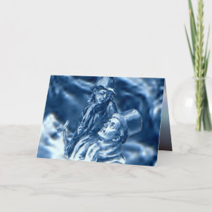 Bob Cratchit en Tiny Tim KerstCarol Feestdagen Kaart