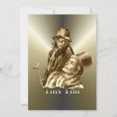 Bob Cratchit en Tiny Tim KerstCarol Feestdagenkaart (Voorkant)