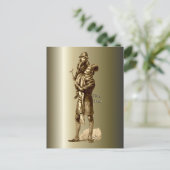 Bob Cratchit en Tiny Tim KerstCarol Feestdagenkaart (Staand voorkant)