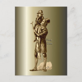 Bob Cratchit en Tiny Tim KerstCarol Feestdagenkaart