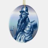 Bob Cratchit en Tiny Tim KerstCarol Keramisch Ornament (Rechts)