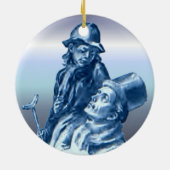 Bob Cratchit en Tiny Tim KerstCarol Keramisch Ornament (Achterkant)