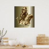 Bob Cratchit en Tiny Tim KerstCarol Poster (Keuken)
