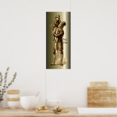 Bob Cratchit en Tiny Tim KerstCarol Poster (Keuken)