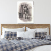 Bob Cratchit en Tiny Tim uit 'Charles Dickens: Canvas Afdruk (Insitu (Slaapkamer))