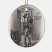 Bob Cratchit en Tiny Tim uit 'Charles Dickens: Keramisch Ornament (Links)