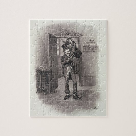 Bob Cratchit en Tiny Tim uit 'Charles Dickens: Legpuzzel (Verticaal)