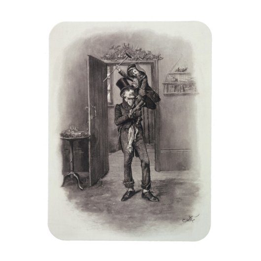 Bob Cratchit en Tiny Tim uit 'Charles Dickens: Magneet (Verticaal)