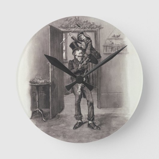 Bob Cratchit en Tiny Tim uit 'Charles Dickens: Ronde Klok (Voorkant)