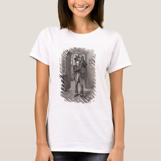 Bob Cratchit en Tiny Tim uit 'Charles Dickens: T-shirt (Voorkant)