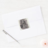 Bob Cratchit en Tiny Tim uit 'Charles Dickens: Vierkante Sticker (Envelop)