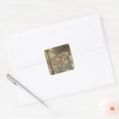 Bob Cratchit ging een dia op Cornhill neer Vierkante Sticker (Envelop)