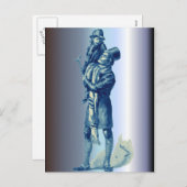 Bob Cratchit Holding Tiny Tim Kerstcarol Feestdagenkaart (Voorkant / Achterkant)