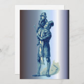 Bob Cratchit houdt Tiny Tim KerstCarol vast Feestdagenkaart (Voorkant / Achterkant)