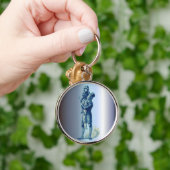 Bob Cratchit houdt Tiny Tim KerstCarol vast Sleutelhanger (Hand)