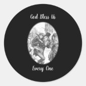 Bob Cratchit Tiny Tim A Christmas Carol Ronde Sticker (Voorkant)