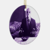 Bob de Alien die tv-versiering bekijkt! Keramisch Ornament (Rechts)