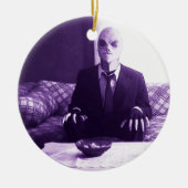 Bob de Alien die tv-versiering bekijkt! Keramisch Ornament (Voorkant)